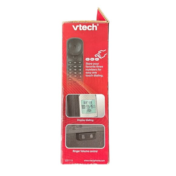 Vtech CD1113 Trimstyle Corded Trimline Desk/Wall Phone w/ Caller ID Call Waiting - Picture 6 of 7